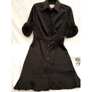 Classic Phoebe Couture Black Cocktail Dress Sz 6